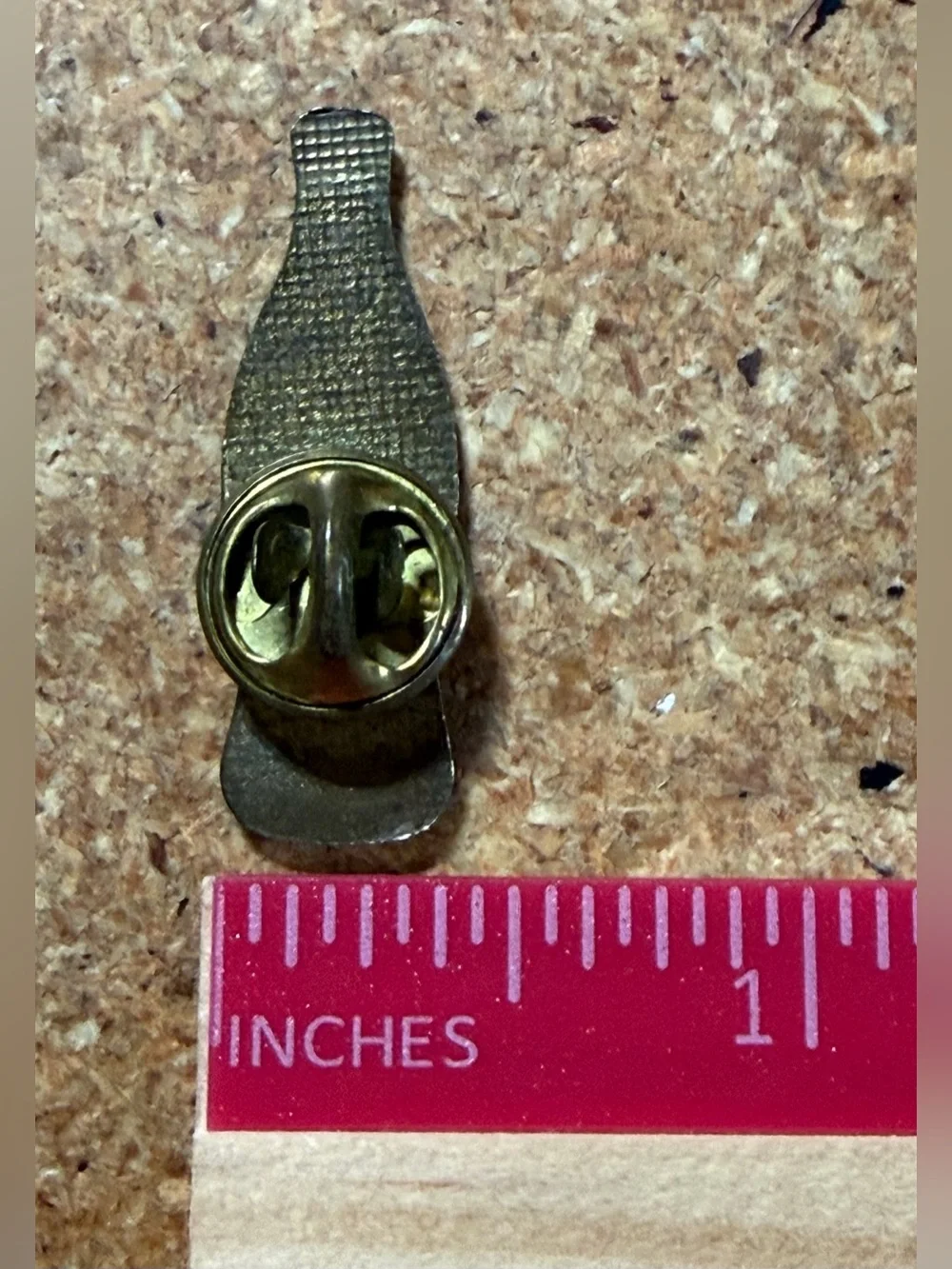 Vintage Coca Cola Contour Bottle Enamel Lapel Hat Pin Resin-Coated